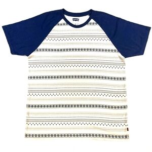 3/$20 Levi's White/Blue Striped Designs T-shirt